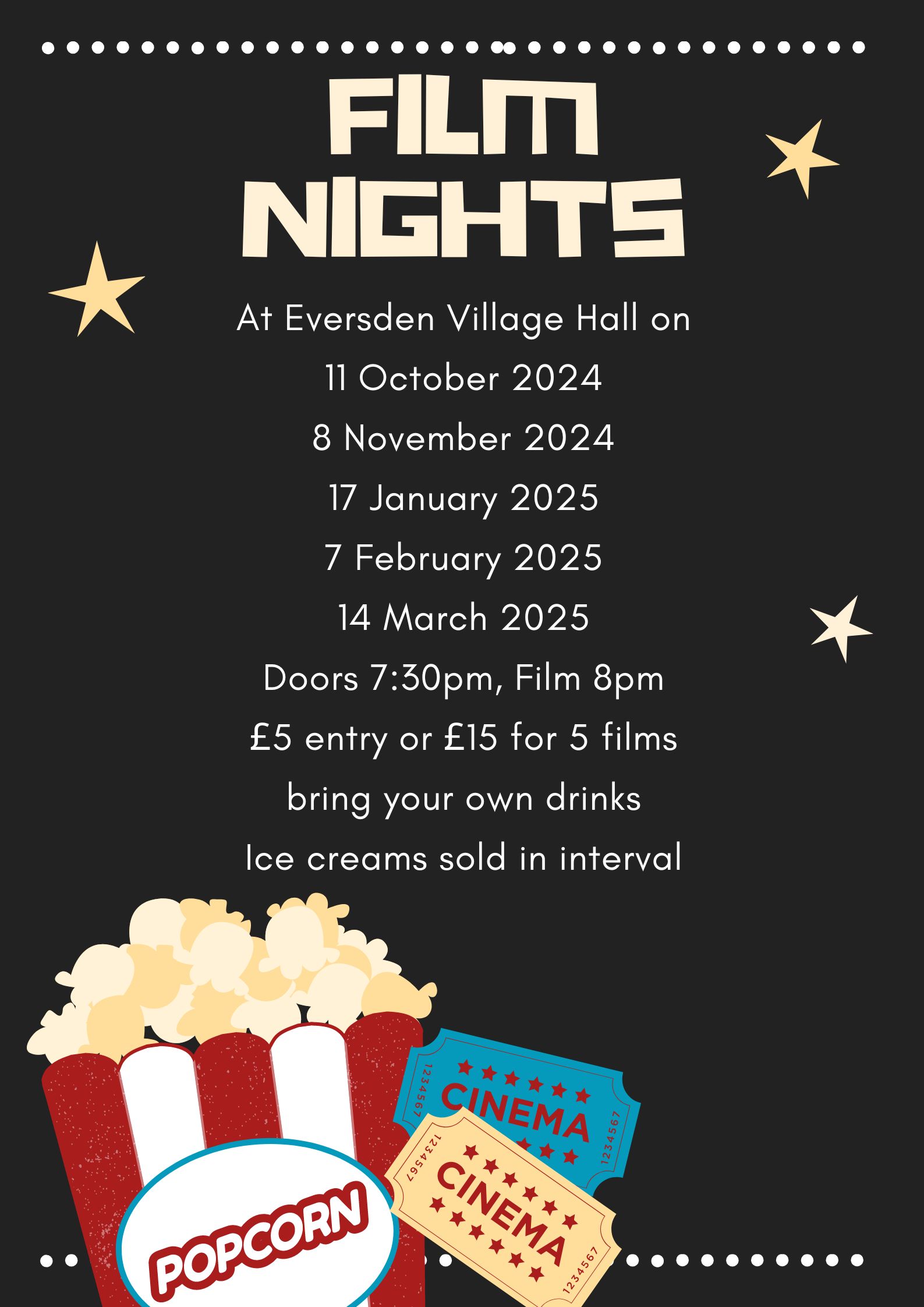 Film Night dates 2024 to 2025