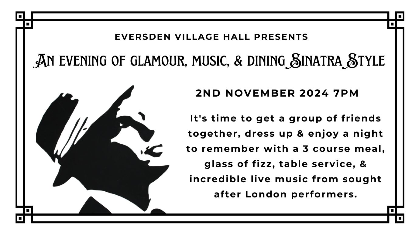 An Evening of Glamour, Music and Dining Sinatra Style 2nd November 2024