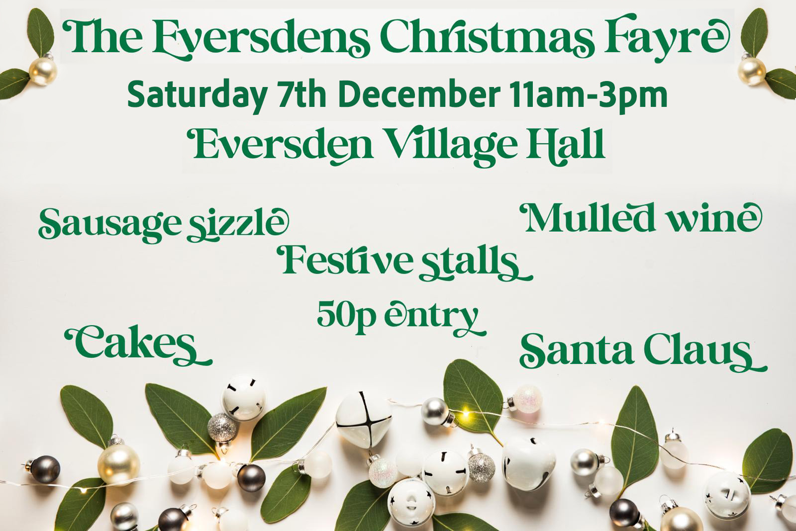 Christmas Fayre 7 Dec 11am-3pm